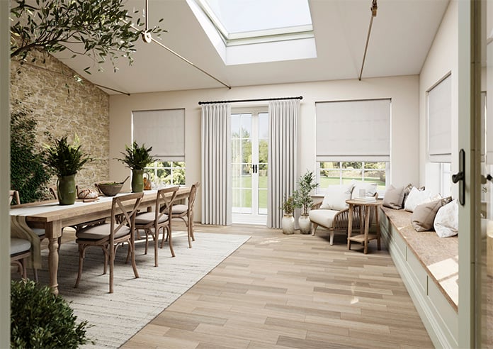 Laura Ashley Swanson, Oyster - Twist&Fit Roman Blind - Image 7